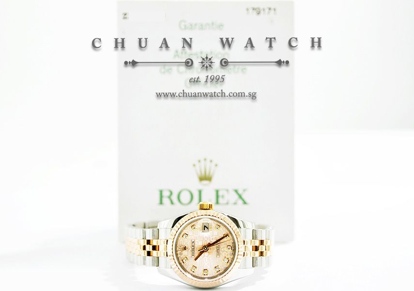 Rolex Ladies DateJust 26mm 179171 Pink Jubilee Diamonds - Discontinued - Image 5