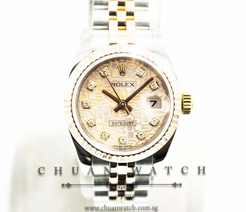 Rolex Ladies DateJust 26mm 179171 Pink Jubilee Diamonds - Discontinued