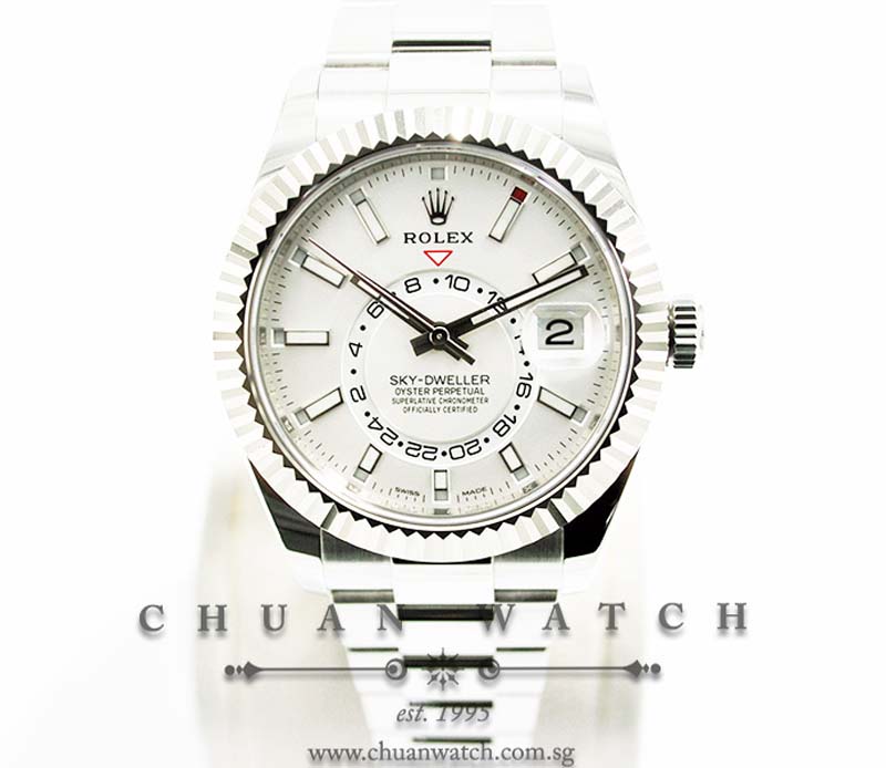 Rolex Annual Calendar GMT Sky-Dweller 42mm 326934 White Index