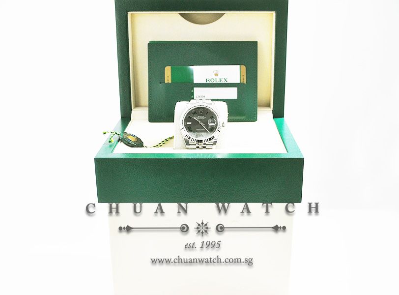 Rolex DateJust 41 126334 Slate Green Painted Roman - Image 5