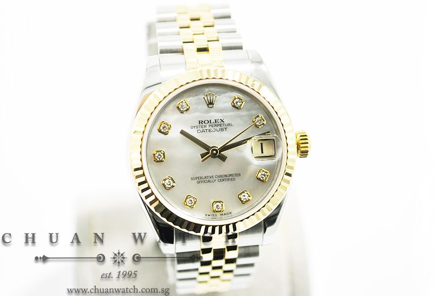 Rolex Boys DateJust 31mm 178273 White MOP Diamonds - Image 3