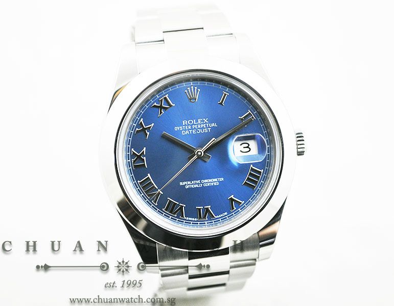 Rolex DateJust II 116300 Azzurro Blue Roman - Discontinued - Image 3