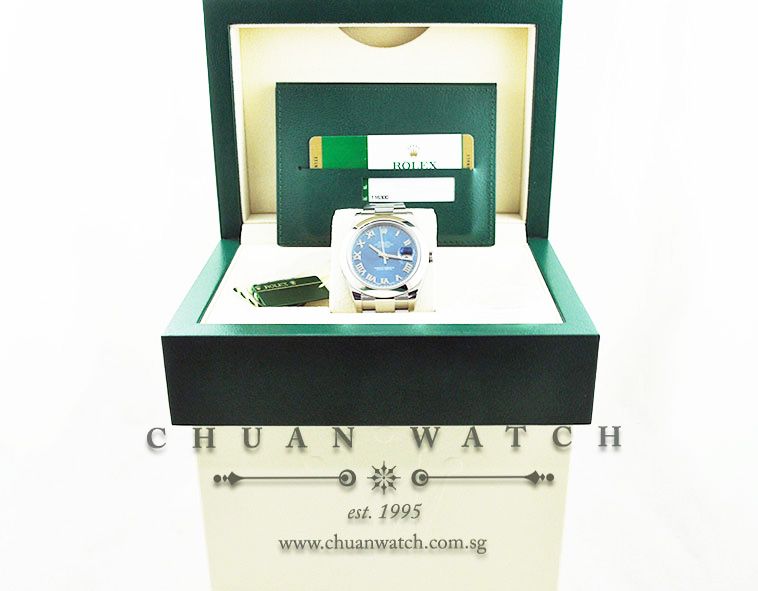 Rolex DateJust II 116300 Azzurro Blue Roman - Discontinued - Image 5