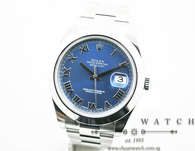 Rolex DateJust II 116300 Azzurro Blue Roman - Discontinued - Image 2