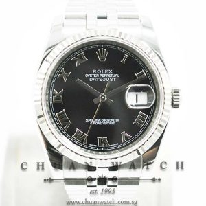 Rolex Gents DateJust 36mm 116234 Black Roman