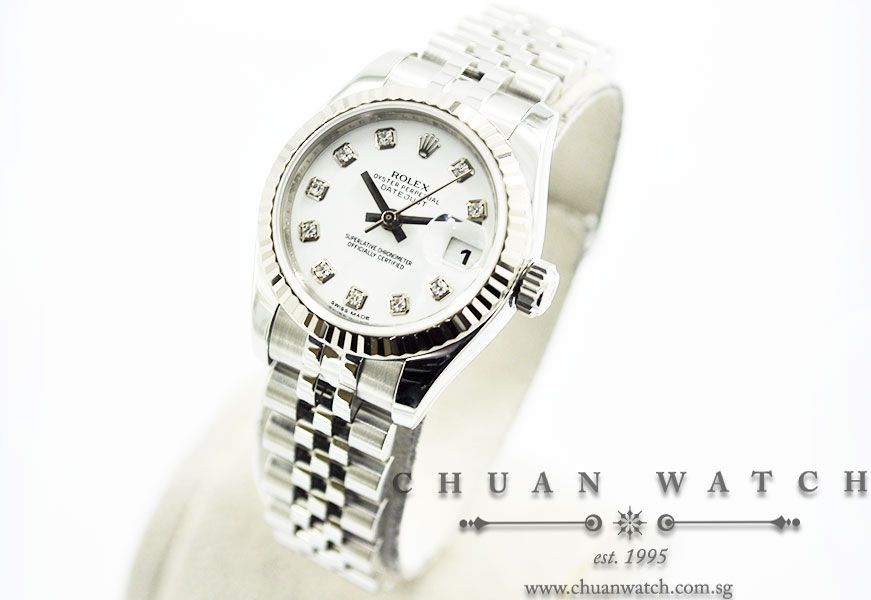 Rolex Ladies DateJust 26mm 179174 White Diamonds - Discontinued - Image 2