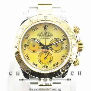 Rolex Cosmograph Daytona Two-Tone 116523 Yellow MOP Arabic - Discontinued Reference