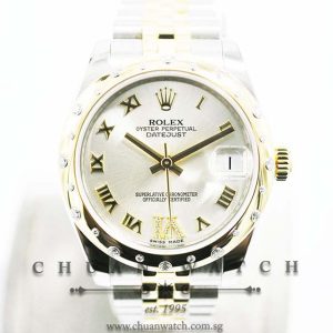 Rolex Boys DateJust Two-Tone 31mm 178343 Silver Roman VI 11BR