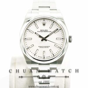 Rolex Gents Oyster Perpetual 39mm 114300 White Index