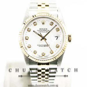 Rolex Gents DateJust Two-Tone 36mm 16233 White Diamonds - Discontinued