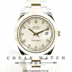 Rolex DateJust II Two-Tone 41mm 116333 Ivory Diamonds - Discontinued