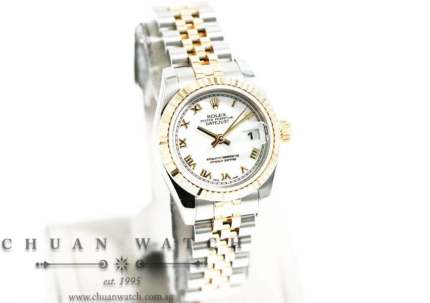 Rolex Ladies DateJust Two-Tone 26mm 179173 White Roman - Discontinued - Image 3