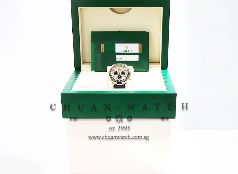 Rolex Cosmograph Daytona Yellow Gold Oysterflex 116518LN Champagne Panda - Image 5
