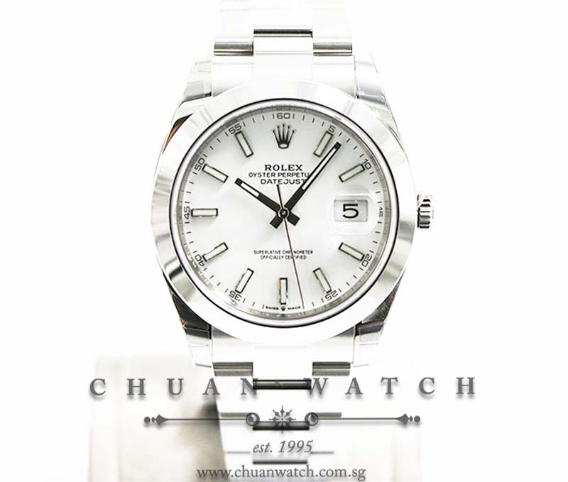 Rolex DateJust 41 126300 White Index