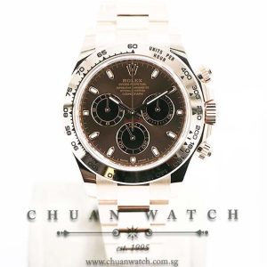 Rolex Cosmograph Daytona Everose 116505 Chocolate Sunburst Index