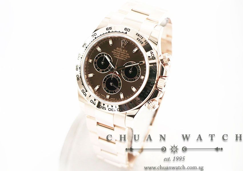 Rolex Cosmograph Daytona Everose 116505 Chocolate Sunburst Index - Image 2