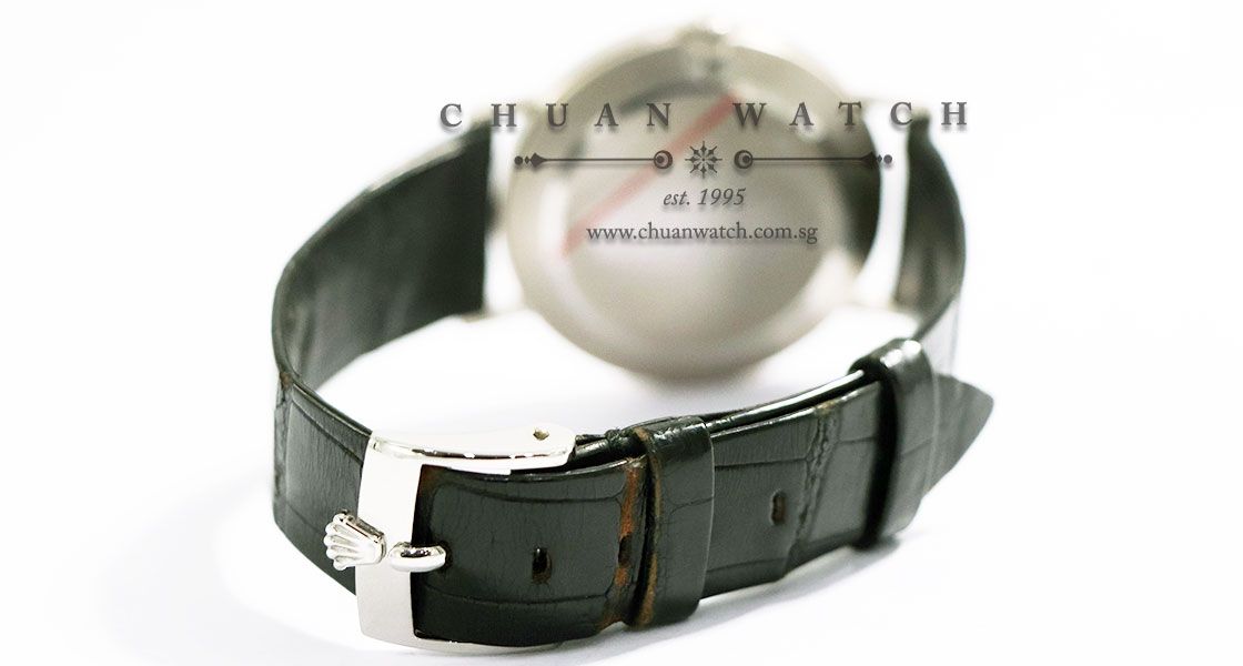 Rolex Vintage Ladies Cellini White Gold 32mm 4112/9 Silver Painted Roman - Discontinued - Image 4