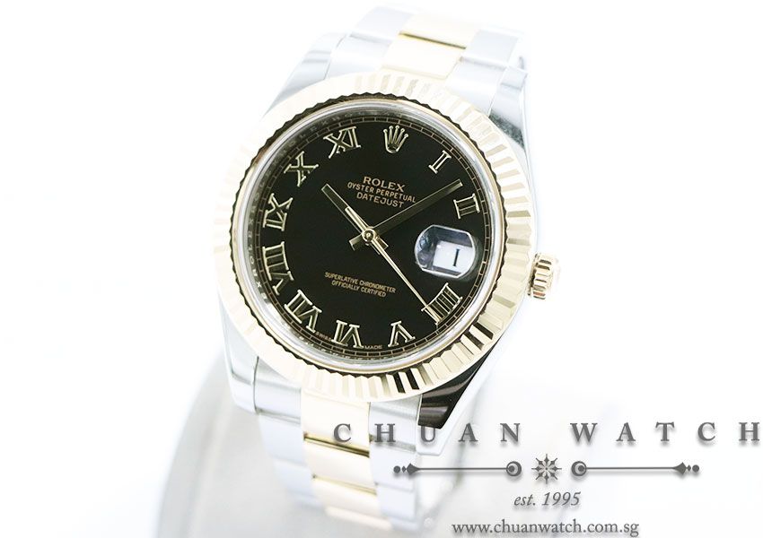 Rolex DateJust II Two-Tone 41mm 116333 Black Roman - Discontinued - Image 2
