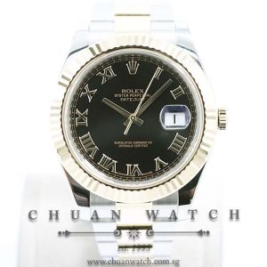 Rolex DateJust II Two-Tone 41mm 116333 Black Roman - Discontinued