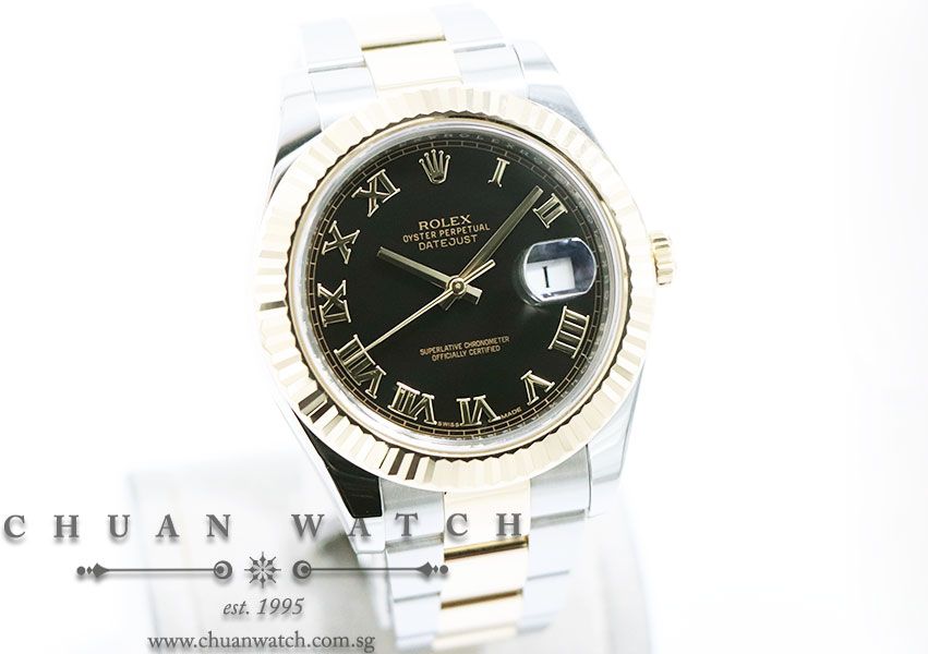 Rolex DateJust II Two-Tone 41mm 116333 Black Roman - Discontinued - Image 3