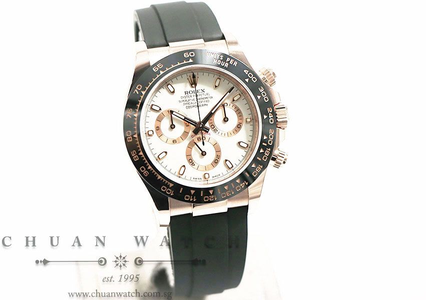 Rolex Cosmograph Daytona Everose Oysterflex 116515LN Ivory Index - Image 3