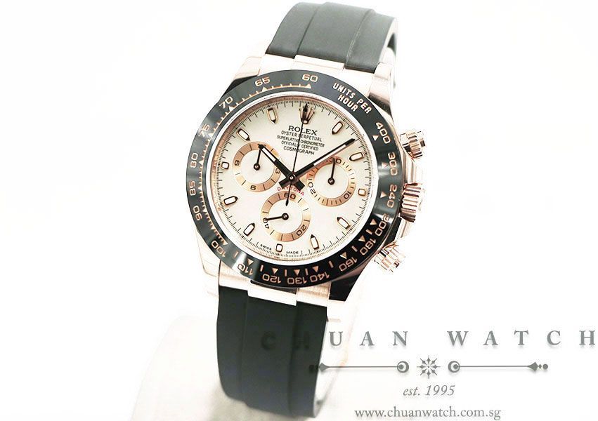 Rolex Cosmograph Daytona Everose Oysterflex 116515LN Ivory Index - Image 2
