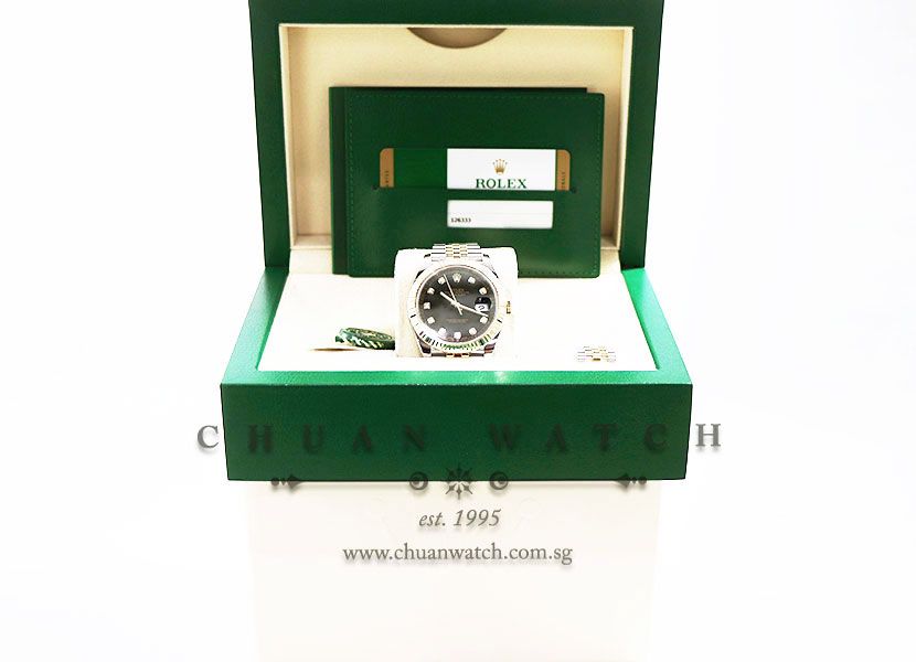 Rolex DateJust 41 Two-Tone 126333 Black Diamonds - Image 5