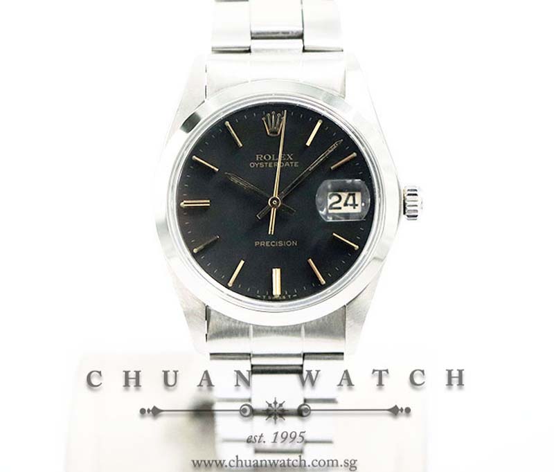 Rolex Vintage Oysterdate Precision 34mm 6694 Black Index - Discontinued