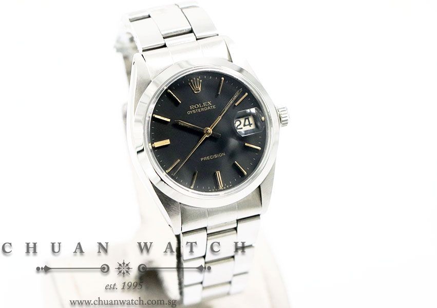 Rolex Vintage Oysterdate Precision 34mm 6694 Black Index - Discontinued - Image 3