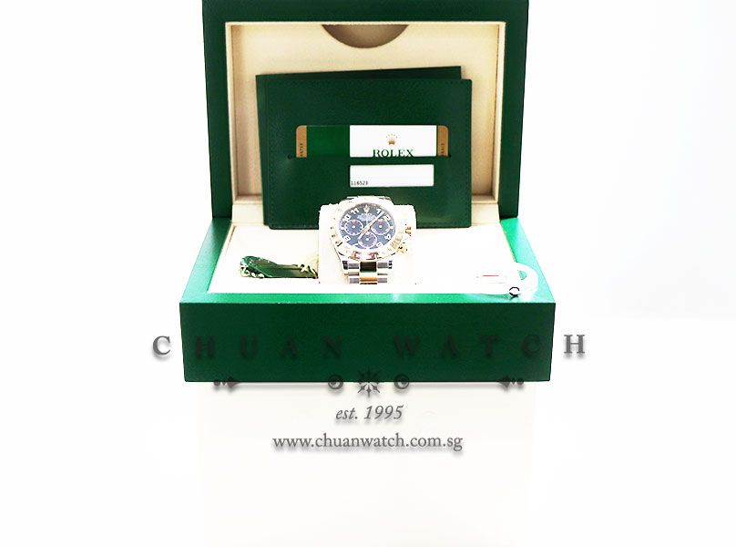 Rolex Cosmograph Daytona Two-Tone 116523 Racing Blue Arabic - Discontinued Reference and Dial - Image 5