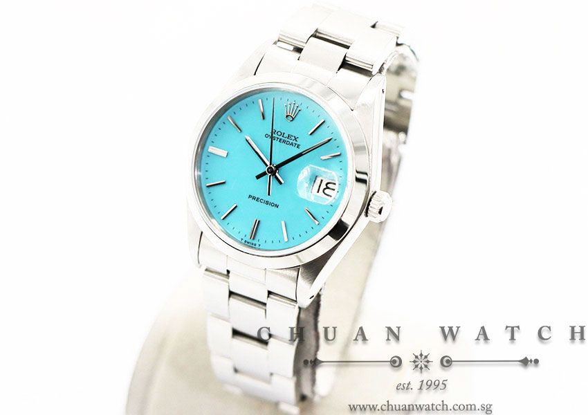 Rolex Vintage Oysterdate Precision 34mm 6694 Custom Blue Index (Reconditioned) - Discontinued - Image 2
