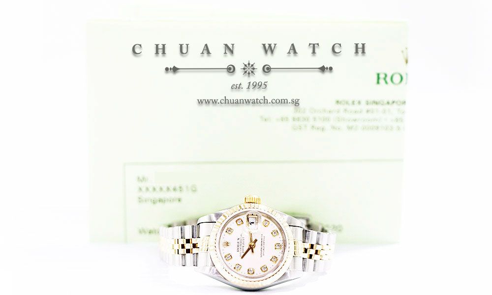 Rolex Ladies DateJust Two-Tone 26mm 69173 Silver Sunburst Diamonds - Discontinued - Image 5