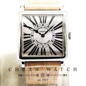 Franck Muller Ladies Master Square Quartz 6002 M QZ R Silver Painted Roman