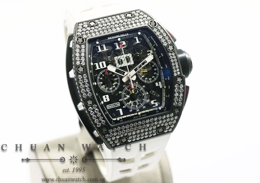 Richard Mille RM011 DLC White Gold/Titanium Top Diamonds Asia Edition - Limited Edition of 10 Pieces Only - Image 3