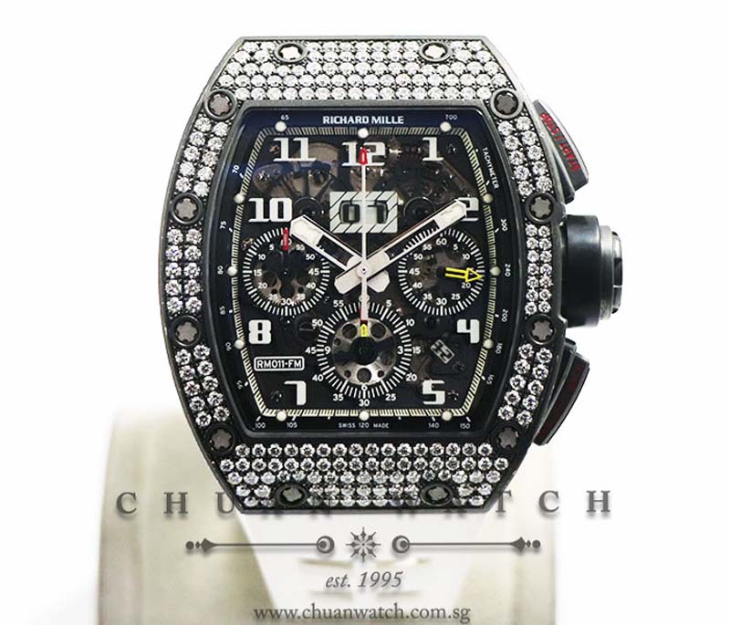 Richard Mille RM011 DLC White Gold/Titanium Top Diamonds Asia Edition - Limited Edition of 10 Pieces Only