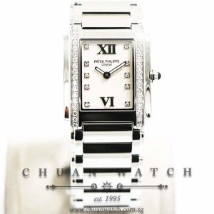 Patek Philippe Ladies Twenty~4 Quartz 4910/10A-011 Timeless White - Discontinued