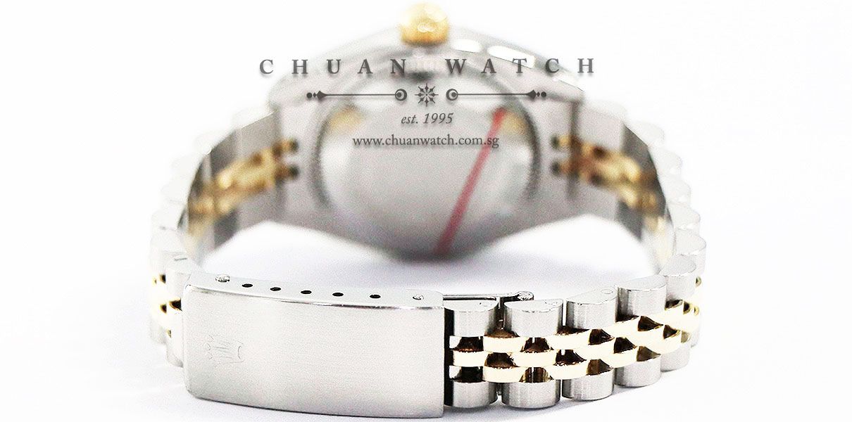 Rolex Vintage Ladies Oyster Perpetual Date Two-Tone 26mm 6917-3 Champagne Linen Index - Discontinued - Image 2