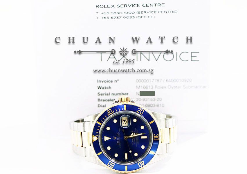 Rolex Submariner Two-Tone 16613 Blue Tritium - Discontinued - Image 3
