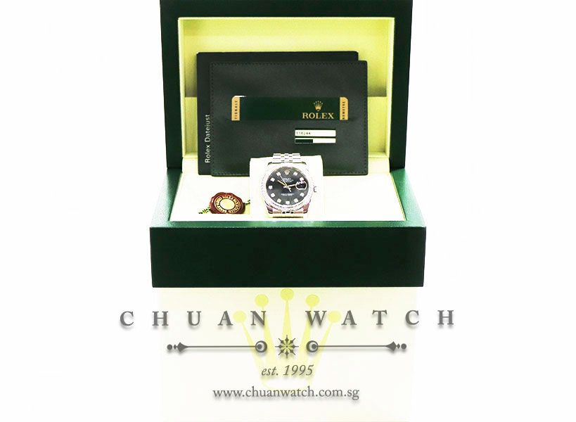Rolex Gents DateJust 36mm 116244 Black Diamonds - Discontinued - Image 3