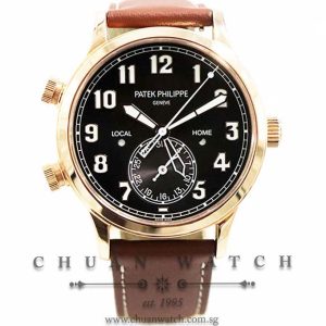 Patek Philippe Calatrava Pilot Travel Time Rose Gold 42mm 5524R-001