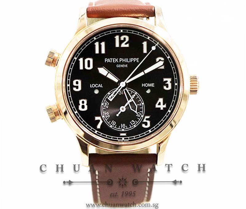 Patek Philippe Calatrava Pilot Travel Time Rose Gold 42mm 5524R-001