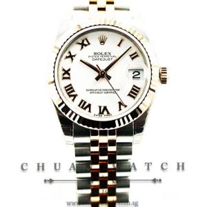 Rolex Boys DateJust Two-Tone 31mm 178271 White Roman - Discontinued