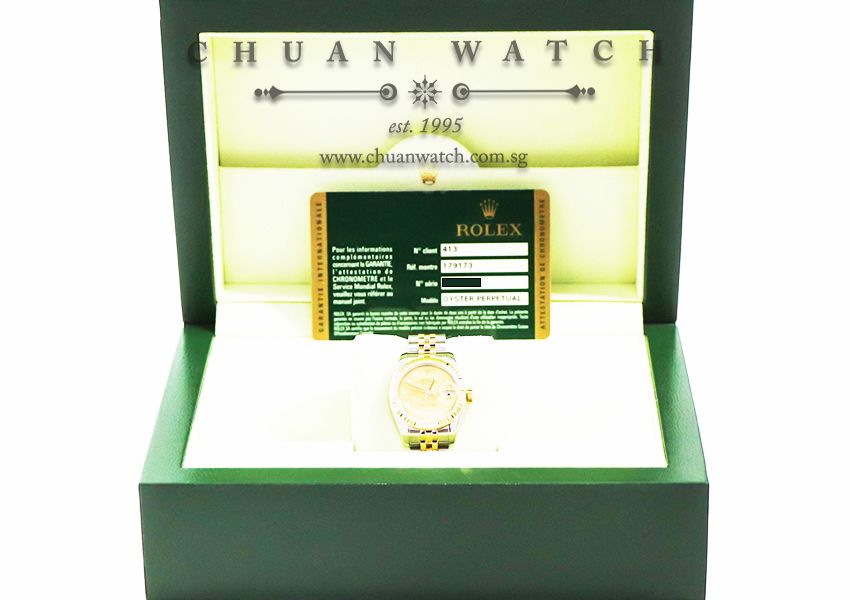Rolex Ladies DateJust Two-Tone 26mm 179173 Yellow Gold Crystal Diamonds - Discontinued - Image 3
