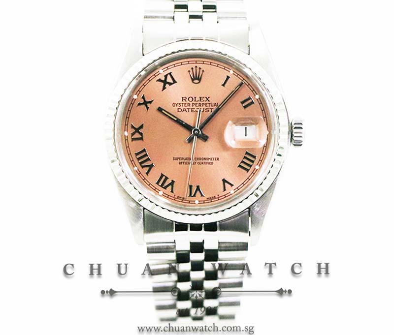 Rolex Vintage Gents DateJust 36mm 16014 Salmon Roman (Reconditioned) - Discontinued