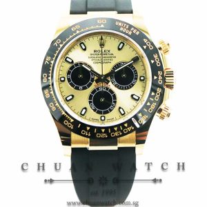 Rolex Cosmograph Daytona Yellow Gold Oysterflex 116518LN Champagne-Black Index YML - Discontinued