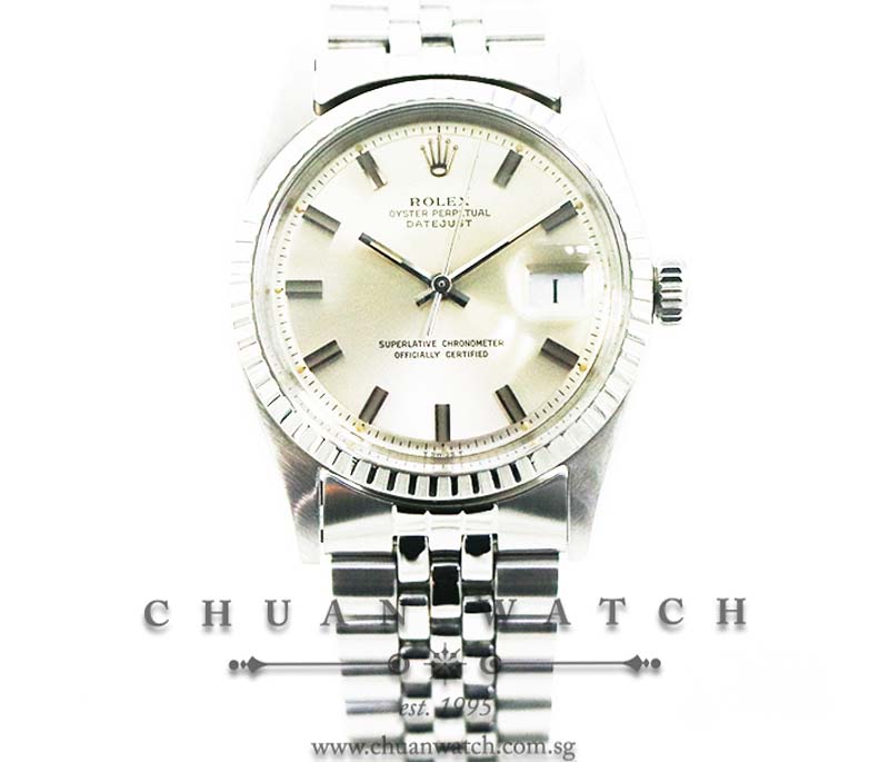 Rolex Vintage Gents DateJust 36mm 1603 Silver Pie-Pan Index - Discontinued