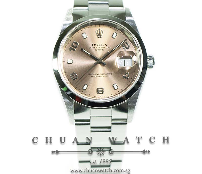 Rolex Oyster Perpetual Date 34mm 15200 Pink Arabic Index - Discontinued