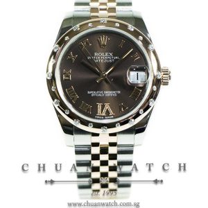 Rolex Boys DateJust Two-Tone 31mm 178341 Chocolate Roman VI 11BR - Discontinued