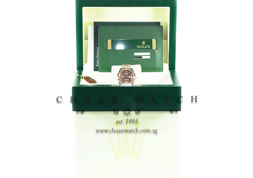 Rolex Boys DateJust Two-Tone 31mm 178341 Chocolate Roman VI 11BR - Discontinued - Image 3