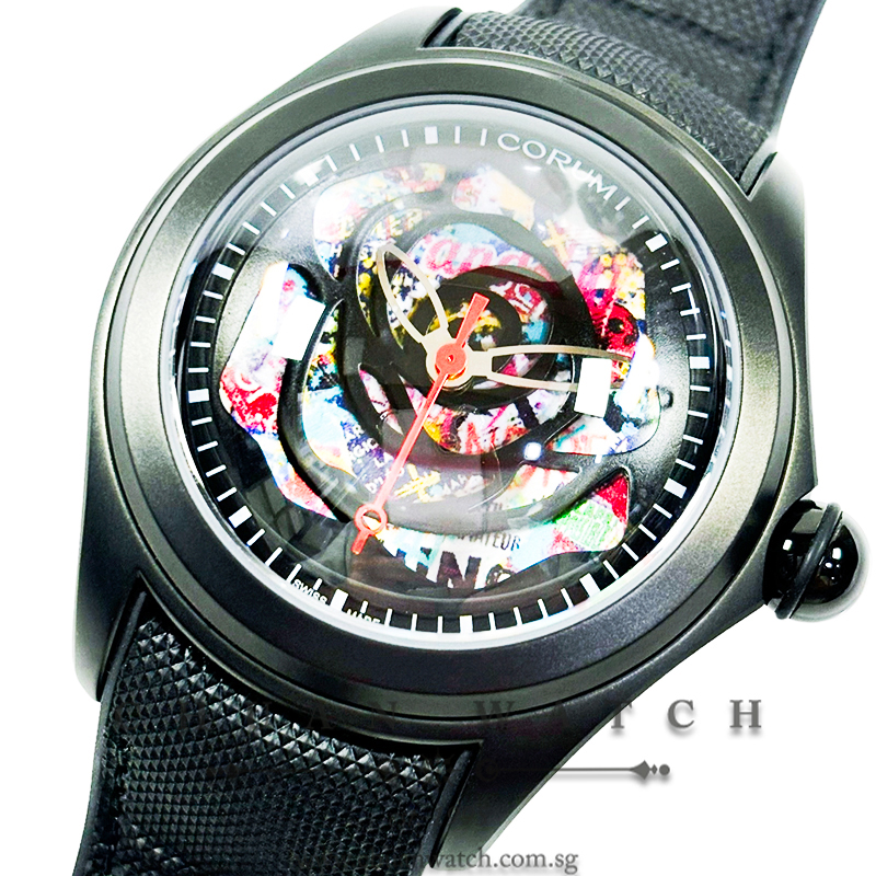 Corum Bubble 47 x Aiiroh PVD-Steel 082.320.98/0601-AI10 (Limited Edition of 88 Pieces Only)